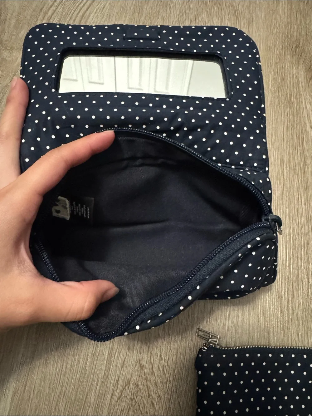 Brandy Melville Makeup Bag and Matching polka dot wallet
